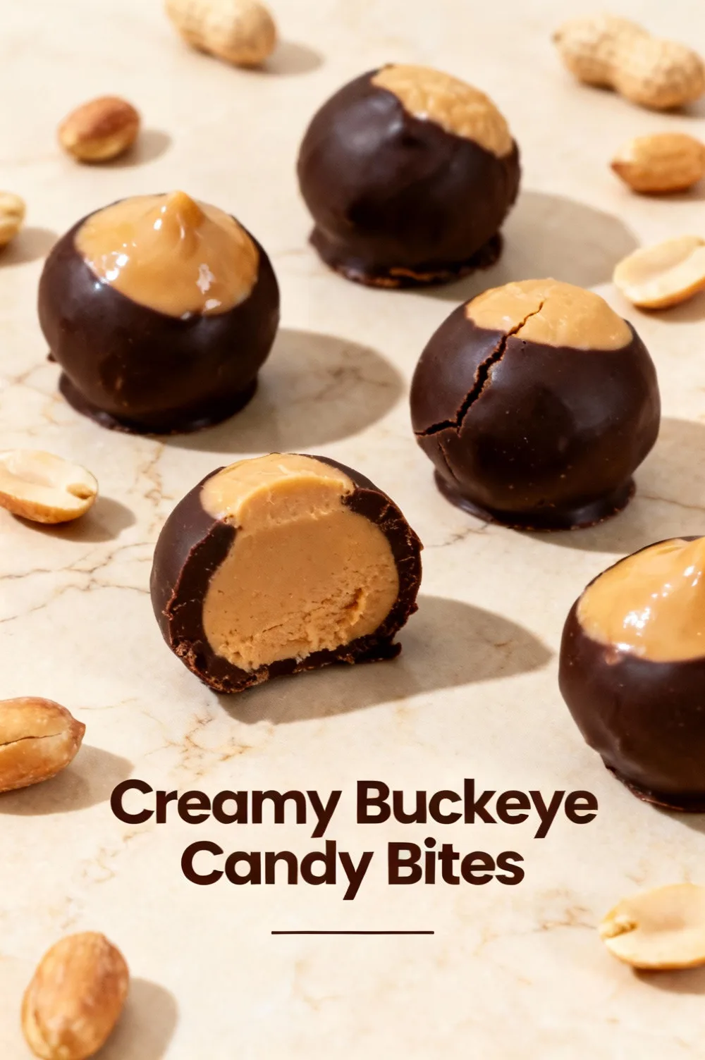 Creamy Buckeye Candy Bites