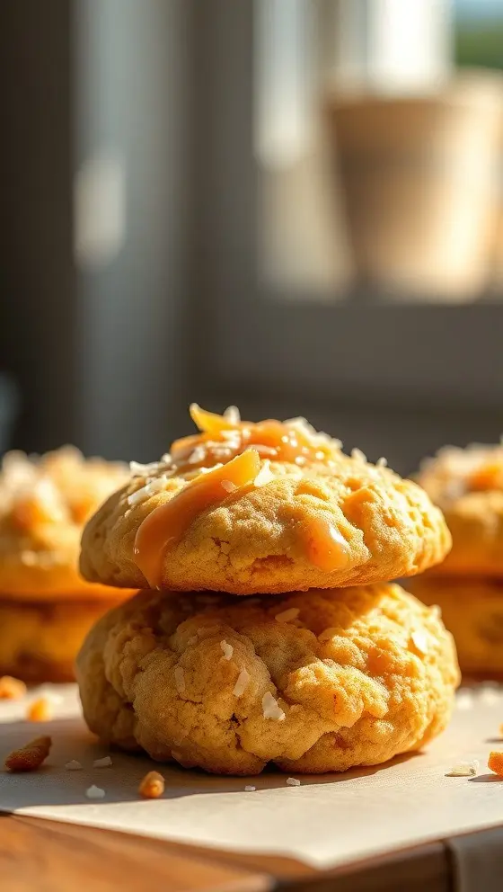 Homemade Caramel Coconut Cookies
