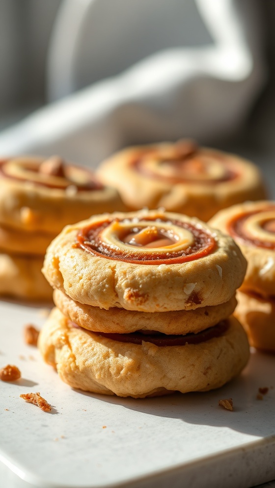 Toffee Coconut Swirl Cookies