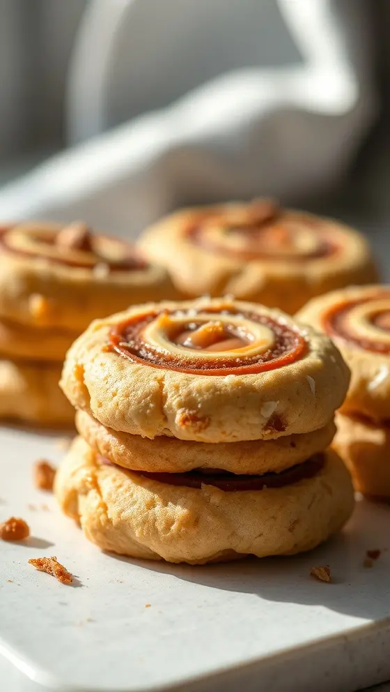 Toffee Coconut Swirl Cookies
