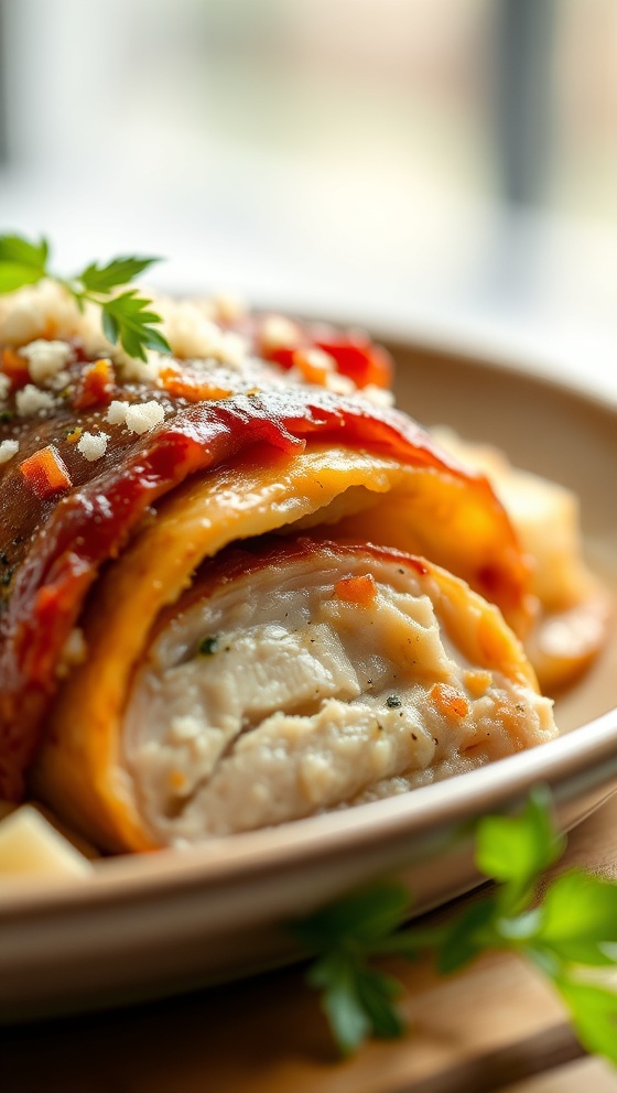 Chicken Braciole with Parmesan & Pancetta