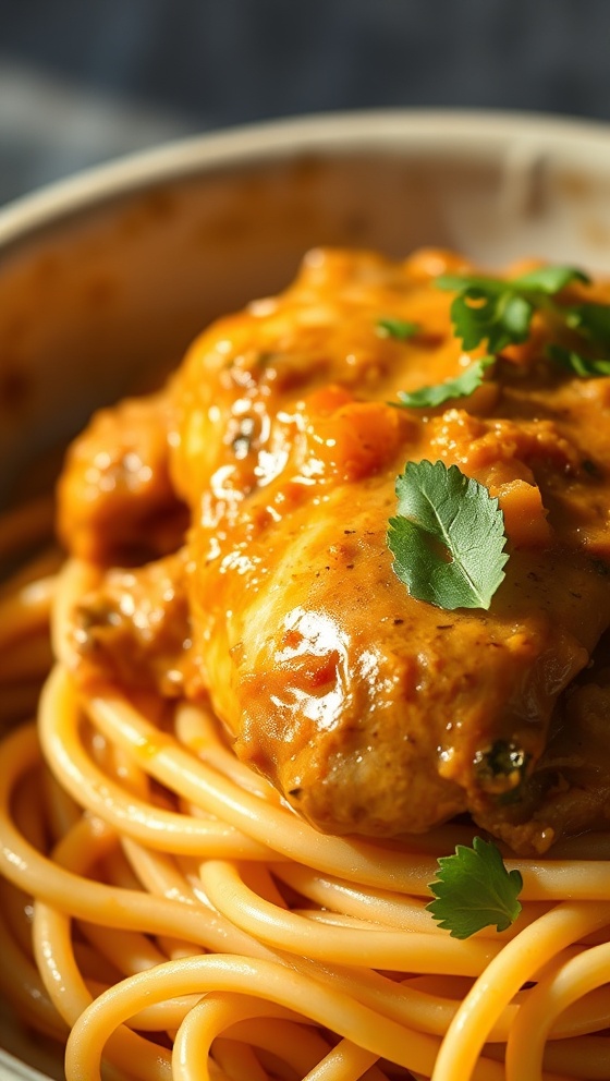 Chicken Marsala with Buttered Noodles