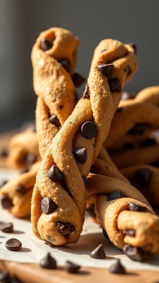 Chocolate Chip Cookie Dough Twists