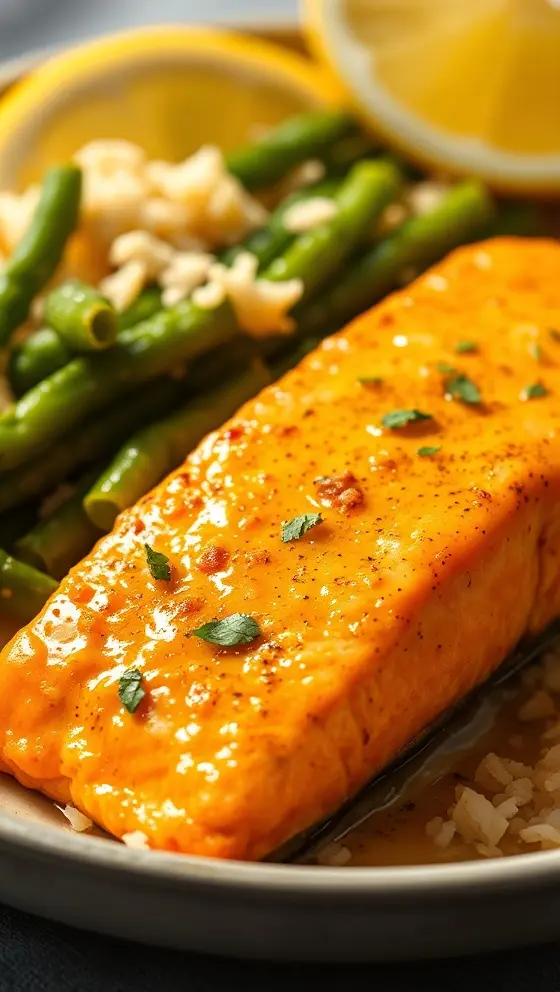 Coconut Curry Salmon with Garlic Butter
