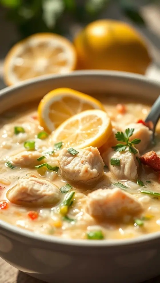 Cozy Lemon Chicken Rice Soup