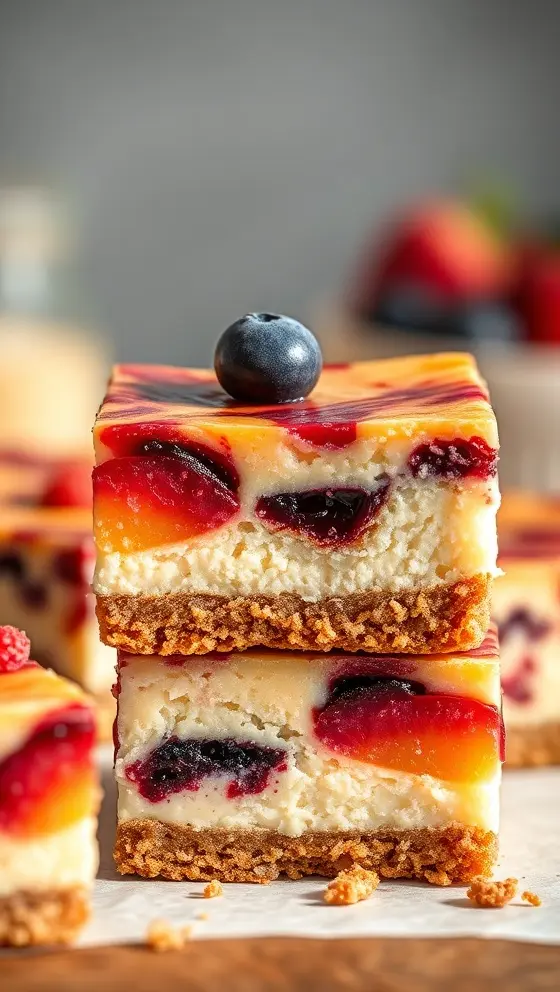 Fruit Cake Cheesecake Bars