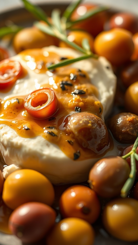 Marinated Cheese and Olives