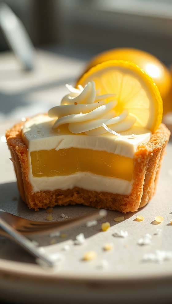 No-Bake Lemon Coconut Mini Pie