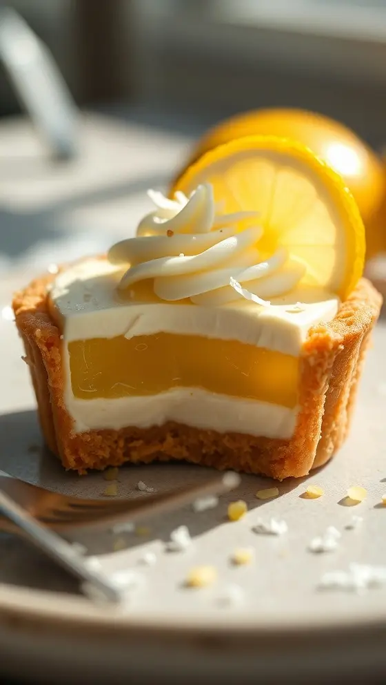 No-Bake Lemon Coconut Mini Pie