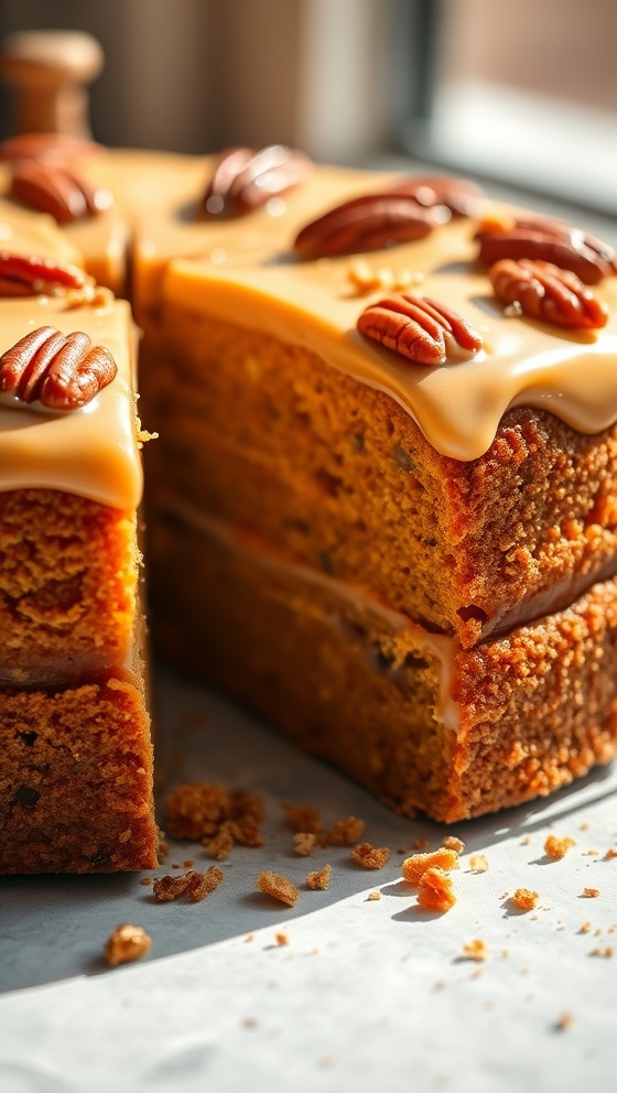 Pumpkin Pecan Delight Cake