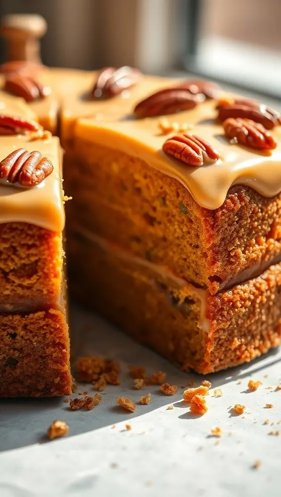 Pumpkin Pecan Delight Cake