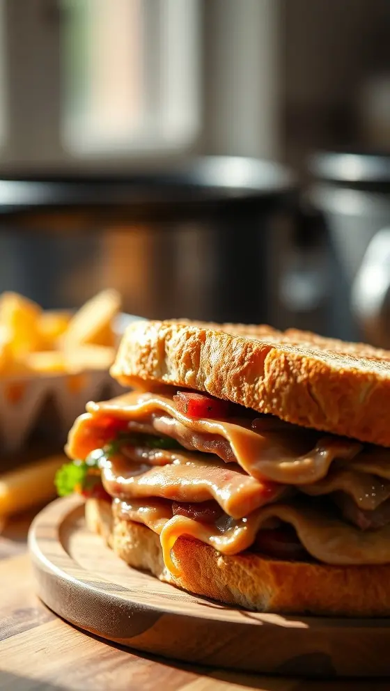 Slow Cooker French Dip Sandwich