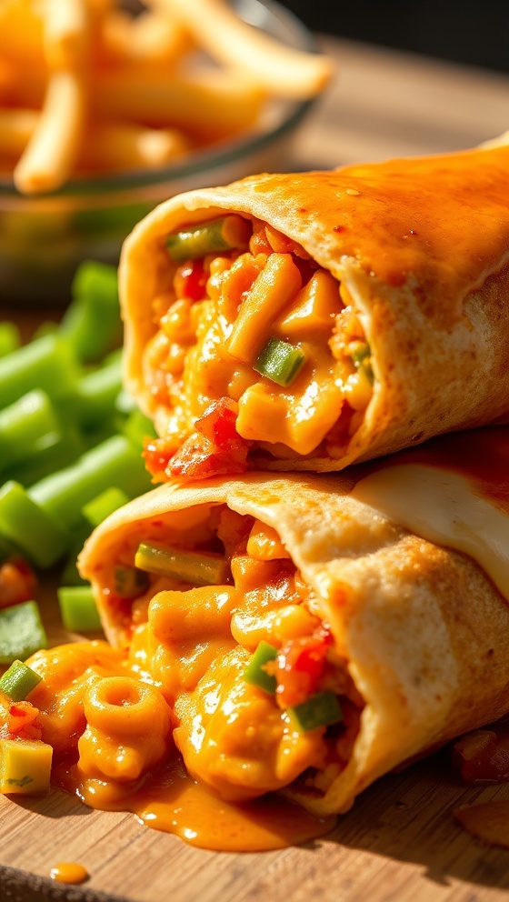 Smothered Baked Chicken Burritos