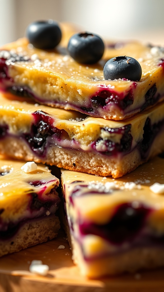 Homemade Lemon Blueberry Bars