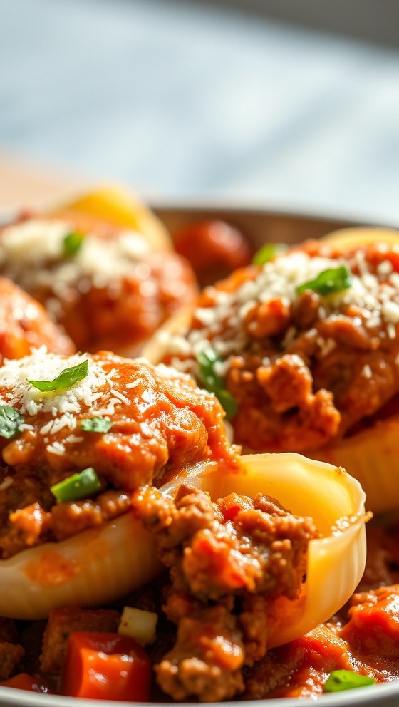 Stuffed Shells with Ground Beef