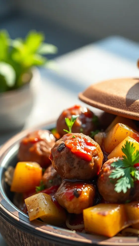 Tajine with Meatballs & Potatoes